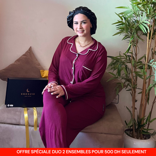Snoozie® – Ensemble Pyjama Premium Anti-Allergie 2 pour 500 DH – Offre Limitée