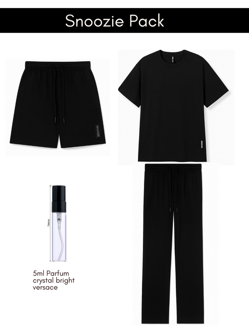 Snoozie® Tenue Noire – Pyjama/Homewear 3 Pièces